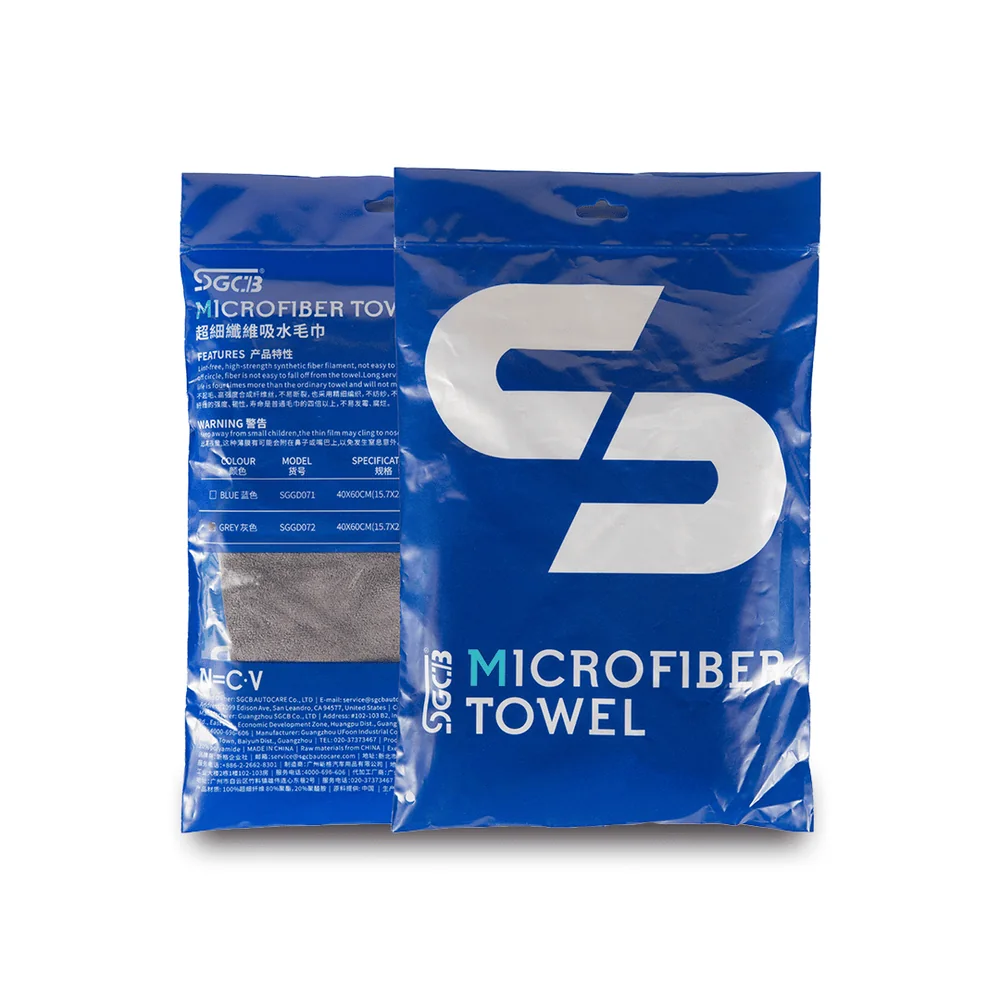 Toalha de Microfibra Cinza 40x60CM 400gsm